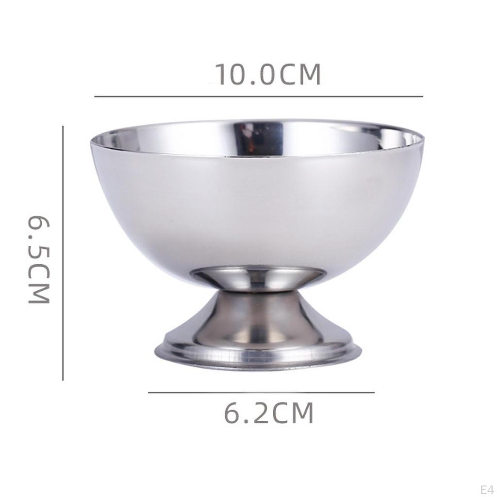 Cereal Bowl Dessert Display Footed Fruit Salad Ice Cream for Home