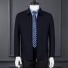 2026 Men's Plaid Wool Jacket for Middle-aged and Elderly - Lapel, Spring, Autumn, Winter, Casual Dad's Wear.