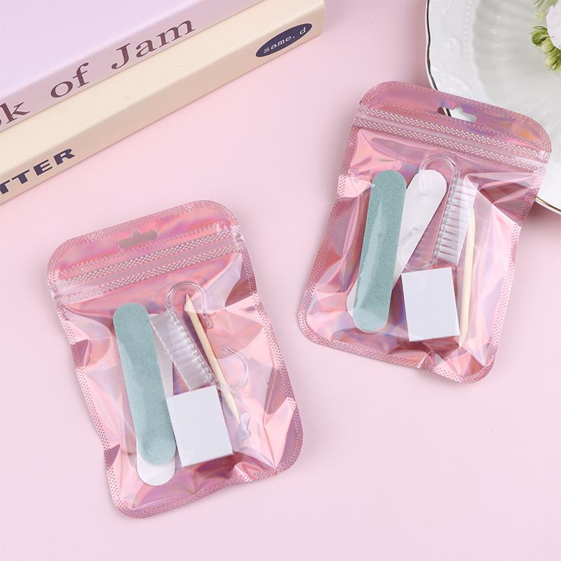 Kit d'Art pour Ongles Avec Lime à Ongles Tampon Bloc de Ponçage Polissage Brosse à Poussière Manucure & Ensemble Éponge Pour Ongles Professionnels & Maison