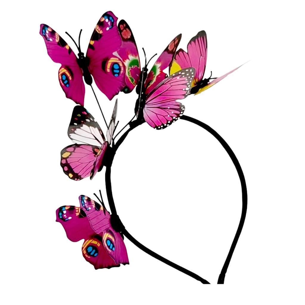 Butterfly Fascinator Headband Elegant Hair Accessory for Women and Girls Halloween Party Cosplay Bridal