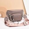 Sac bandoulière selle couleur unie tendance - Sac à bandoulière grande capacité pour femme