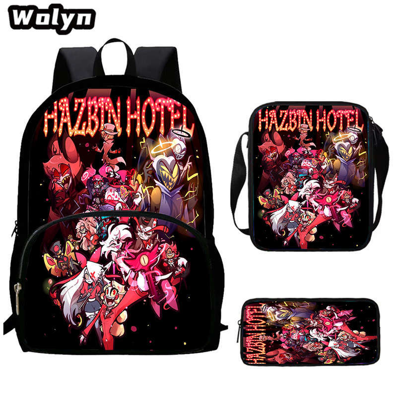Hell Inn Hazbin Hotel Student School Bag High Value Leisure Oxford Ridge Relief Backpack