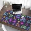 Protective Desk Mat With Neon Game Controllers Graphic 120X60 Cm
