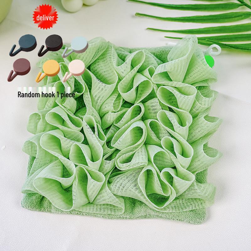 

Korean-Style Exfoliating Bath Ball & Towel with Soap Holder - Celebrity-Inspired, Portable, Two-in-One Design 17*17 cm (approx. 42g)