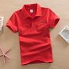 Summer Solid Color Short-sleeved T-shirt Children's Clothing 1-15 Years Old Shirt Lapel Boys and Girls School Uniforms