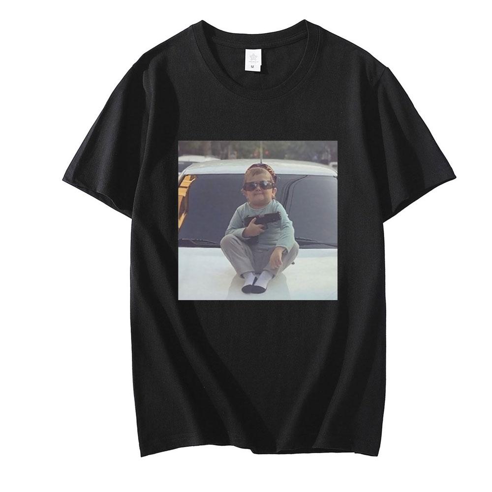 Klassisches Hasbulla Kampf-T-Shirt Unisex Fan-Geschenk Mini Khabib Blogger-T-Shirt Unisex Unisex Grafikdruck T-Shirts Kurzarm Tops