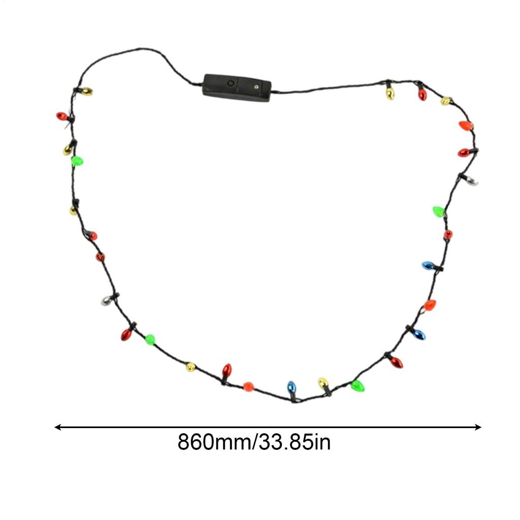Christmas Necklace LED Bulbs Necklaces Holiday Accessories For Kids Men Women Festival Celebration Stage Show Theater