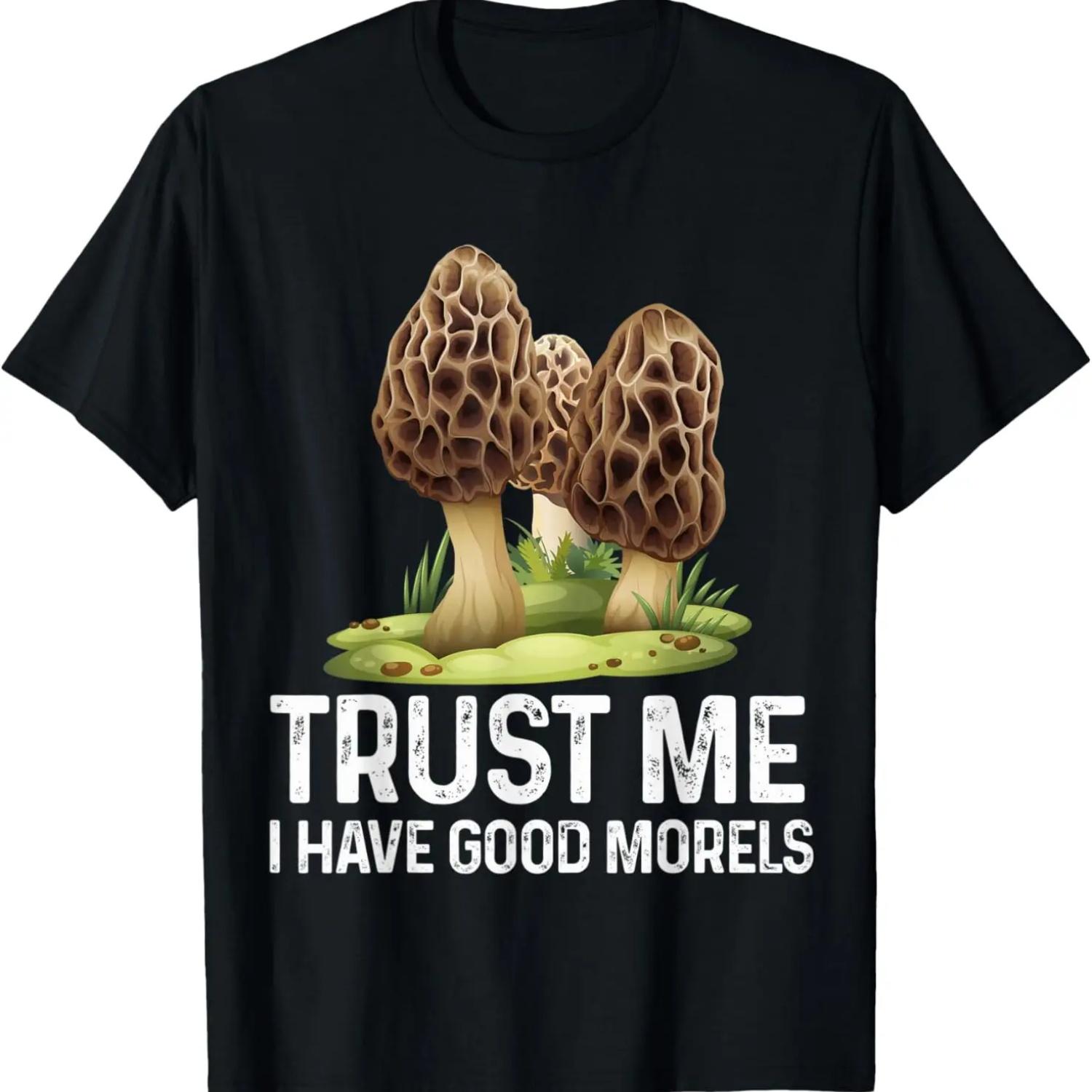 Moral Mushroom Tee Funny Foraging Morels Hunters Funny T-Shirt S