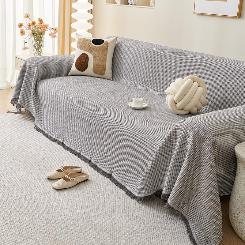 Нескользящий хлопковый чехол на диван Всесезонное диванное одеяло и защита для подушек 130x180cm 2800₽