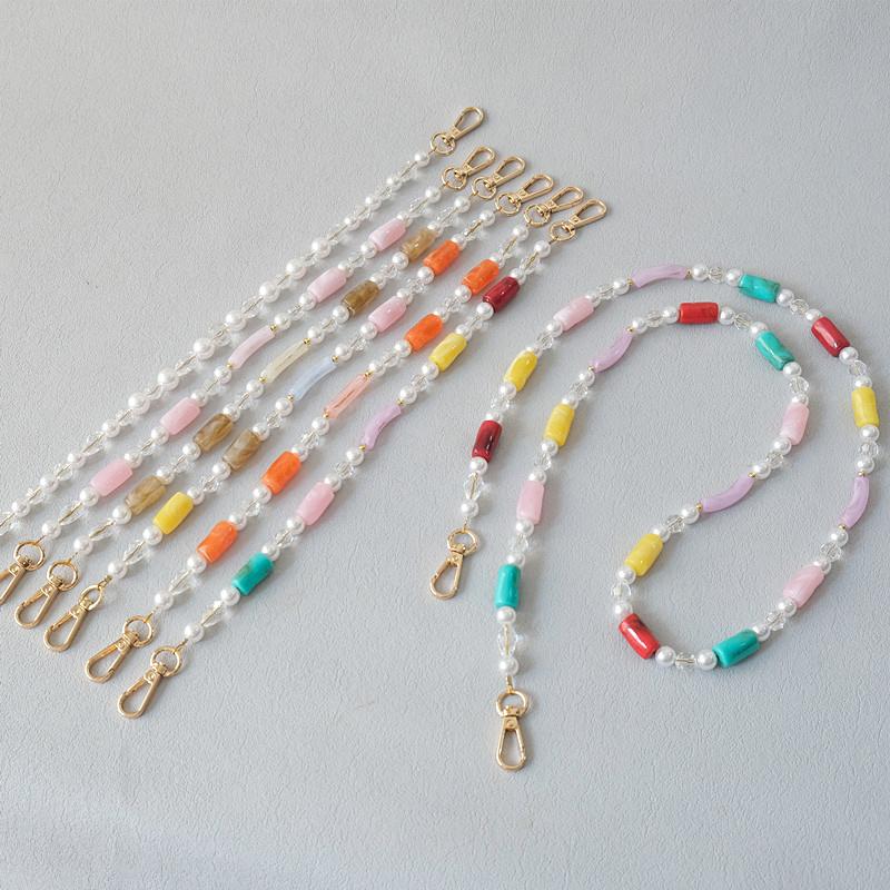 New Fashion Woman Bag Accessory Detachable Candy Beaded Chains Cute Acrylic Luxury Strap Women Elegant Bag Shoulder Handle Chain