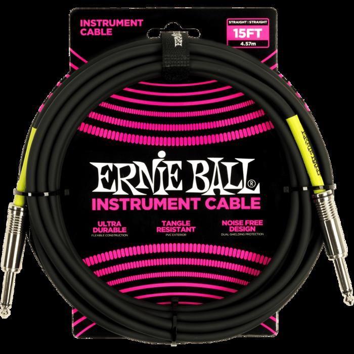 Ernie ball 6399 jack mono noir 4,5m câble instrument