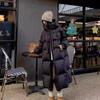 Black Winter Coat Women's Thick Cotton Parka Jacket Oversized Loose Hooded Coats Female Casual Long Overcoat