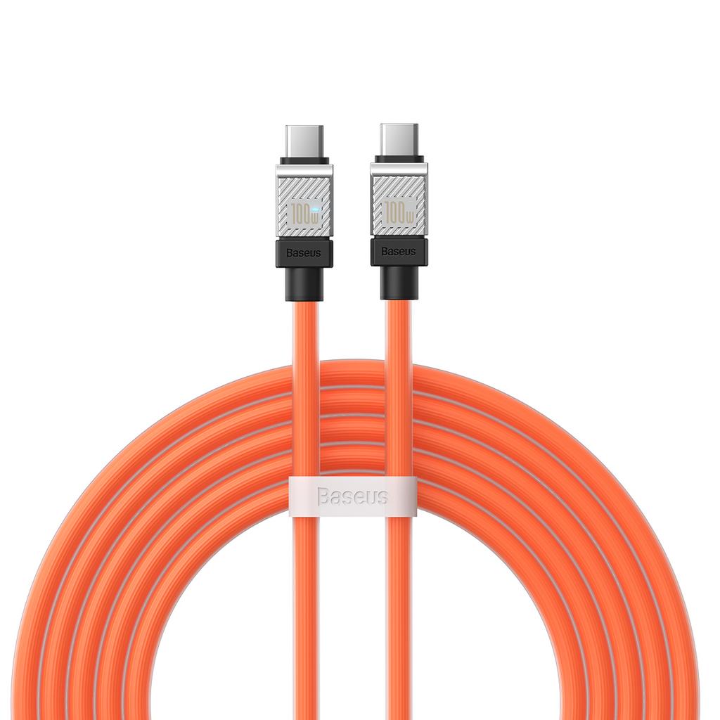 BASEUS CoolPlay Series for iPhone 15 Series CB000047 2m 100W Type-C to Type-C Fast Charging Cable 480Mbps TPE Data Sync Cord