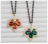 Crystal minimalist maple leaf pendant