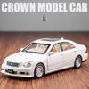 1:32 Crown Corolla Toys Model Car Diecast Alloy Vehicles Rubber Tires 6 Doors Opened Sound Light Pull Back Cars Toy for Kid Gift