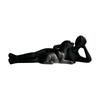 3D-gedruckte abstrakte Figuren, liegend auf Hundefigur, romantische Kunststoff-Haustier-Interaktions-Szenen-Ornamente, warme Figuren, Hundefiguren