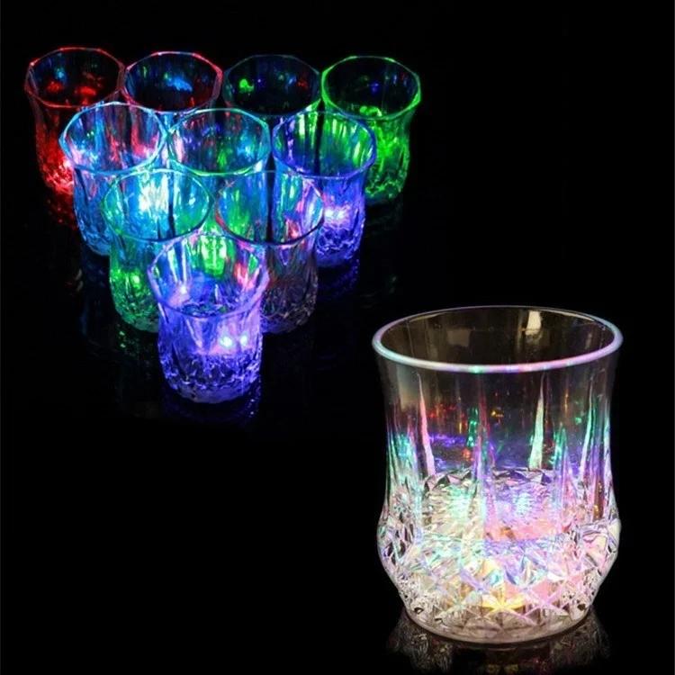 Enduring Unique LED Wine Glass Light Up Barware Drink Cup Transparent Cup KTV Bar Beer Mugs
