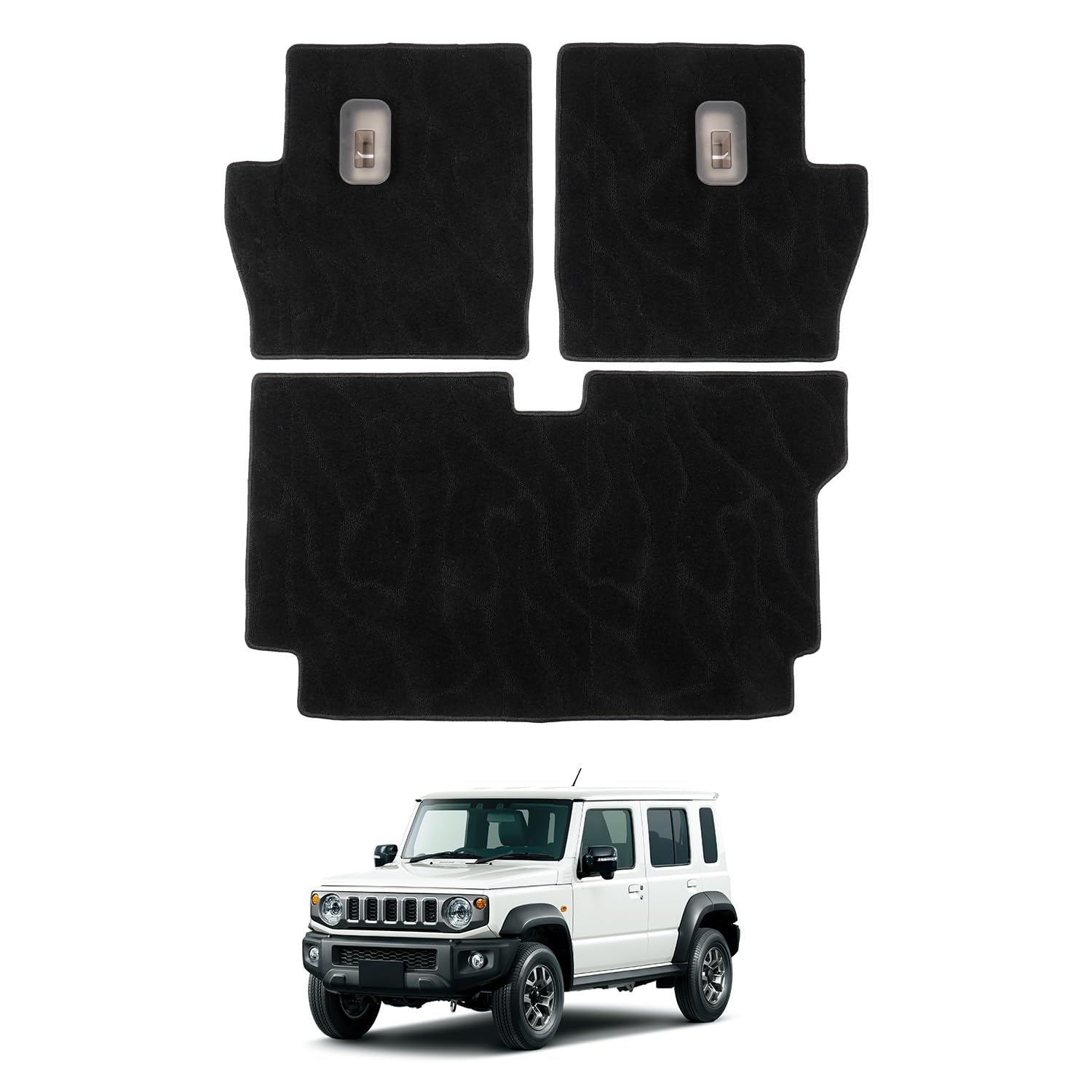 

AUTO SPEC JIMNY Nomade Килимок для багажника для вантажу для Suzuki Jimny JC74 2025 Інтер єр Легкий захисний хвилястий візерунок Набір килимків, Килимок, Килимок, (квітень чорний