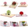 3D Pop-Up Karte Blume Ahorn Kirschbaum Hochzeitseinladung Grußkarte Geburtstagsparty Jubiläumsgeschenk Postkarte Mit Umschlägen