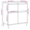 VidaXL Buffet Sonoma gris 60x35x70 cm Bois d'ingénierie 819690