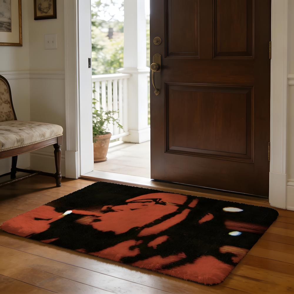 Rapper WWAKE UP LUCKI Floor Mat Soft Flannel Absorbent Mat Non-Slip Rug Home Bedroom Bathroom