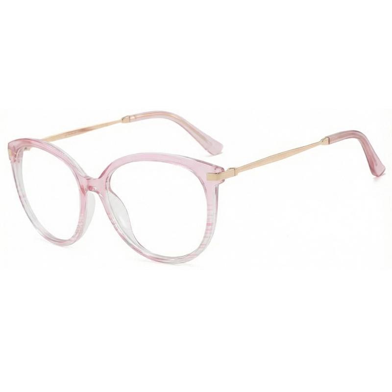 

Fashion Brand Design Retro Cat Eye Frame Photochromic Sunshade Anti Blue Light Prescription Hyperopia Custom Reading Glasses 0 розовый