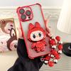 New Year's Red Electroplating Is Suitable for iPhone17Promax Mobile Phone Case Labu Apple 16/15 Trendy 7P/XR