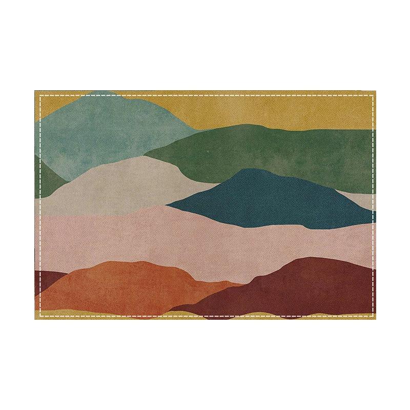 4/6/8pc Boho Desert Placemats Set Abstract Canyon Landscape Table Mats Washable Linen Terracotta Mountain Kitchen Dining 4pcs