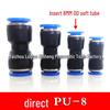 Pneumatic Quick-Connect Fittings: PU Air Tube Straight, PV L-Type, PE T-Type, PY Y-Type