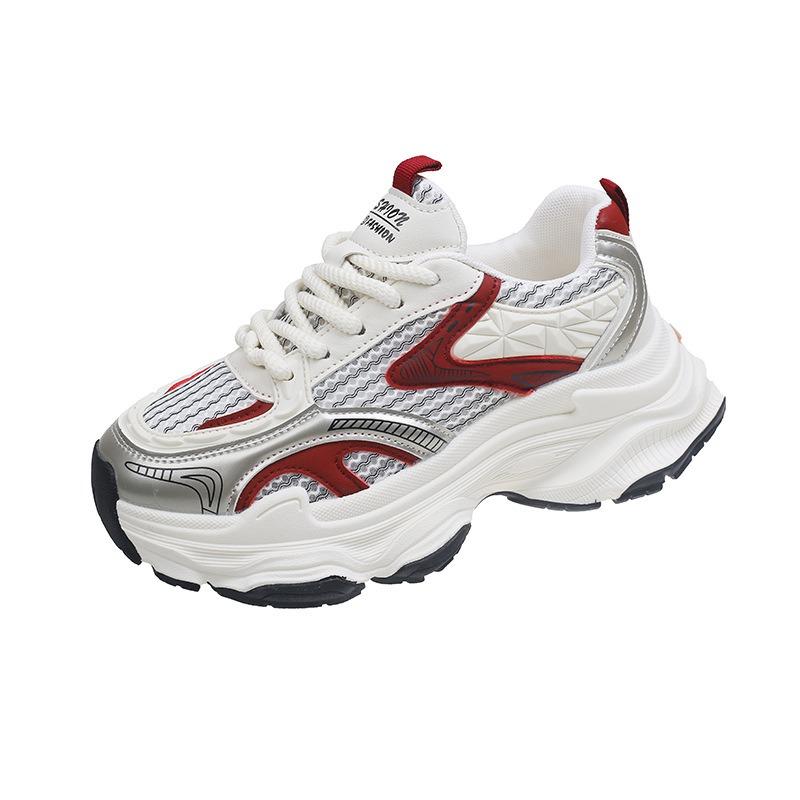 Platform Dad Shoes Children's New Summer Thin Mesh Breathable Mesh Shoes Heightening Casual Sports Shoes