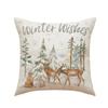 Decorative Animal Antler Cushions Cover 45x45cm Soft Cotton Linen Blend Pillowcase for Sofa Chair