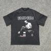 T-shirt Homme Femme Rétro Hip Hop Eminem Imprimé Manches Courtes Lavé à l'Eau Mode Rétro Haut de Gamme Luxe produit chaud