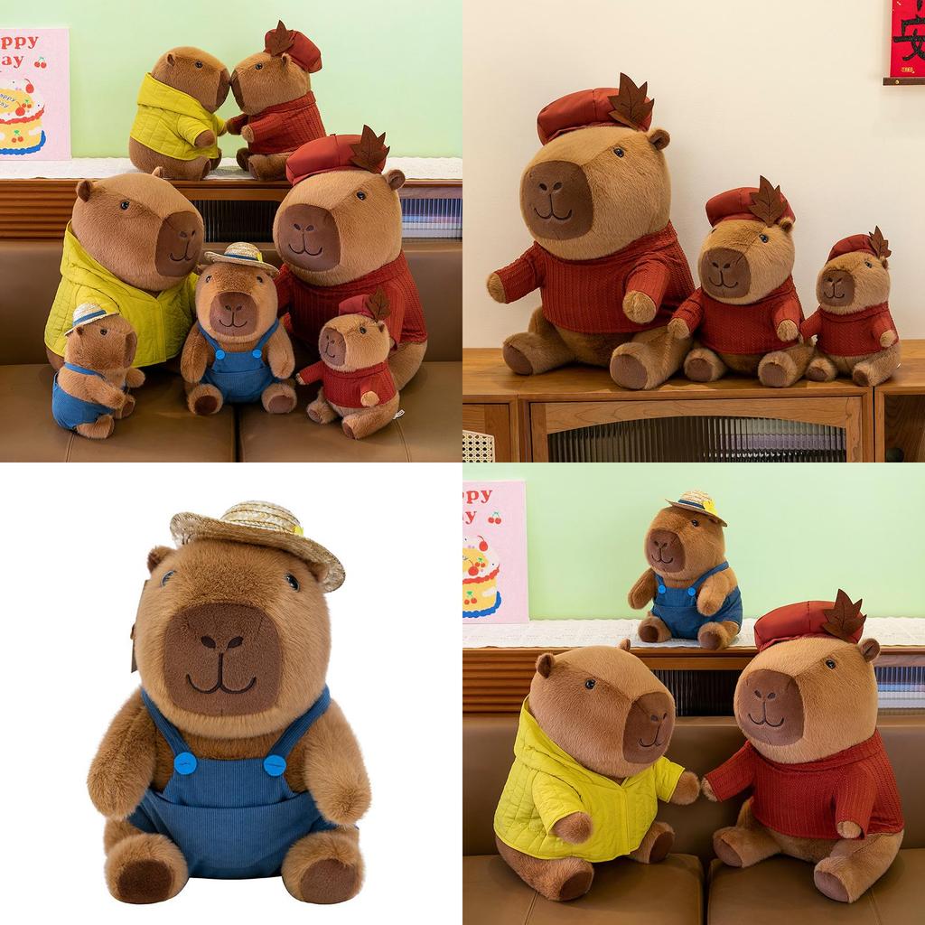 Adorable Capybara Plush Doll Soft Stuffed Animal Cute Gift For Girls Birthday Present