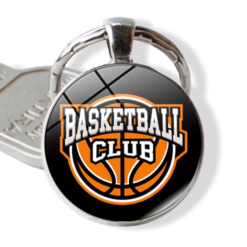 Basketball Layup Lover Keychain - Glass-Embossed Sports Gift