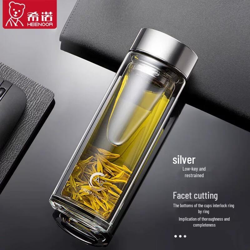 Xinuo XN-1956 Double-Wall Glass Bottle with Filter