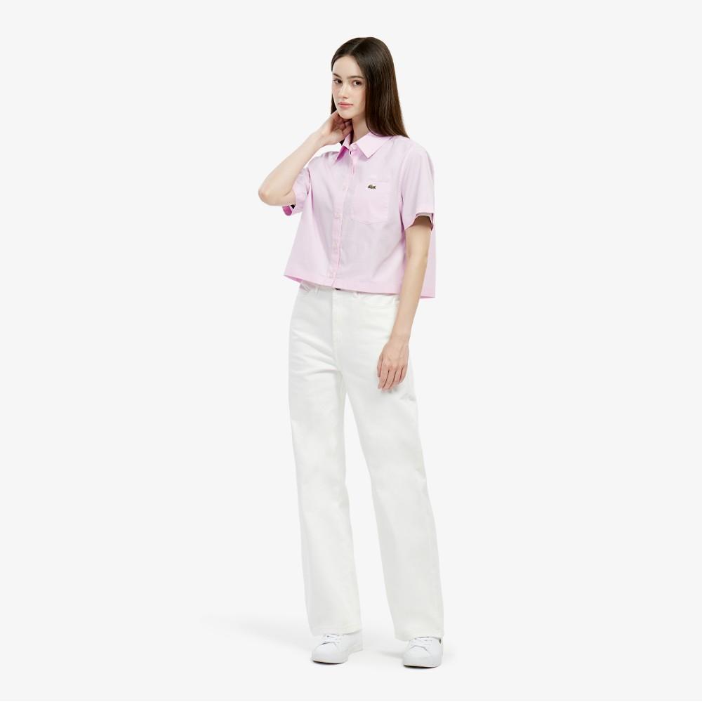 Lacoste Women's JP Cotton Linen Short-Sleeved Shirt CF9479-56GZ4H