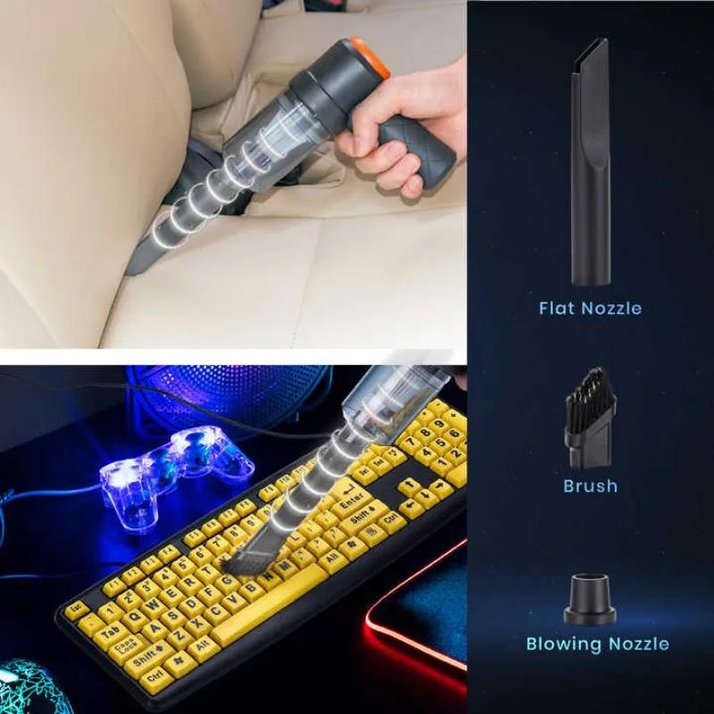 Bilstøvsuger Trådløs ministøvsuger for bil Kraftige blåsere Sugeblåsende Kjæledyrstøvsuger med dobbelt bruk Rengjøringsverktøy