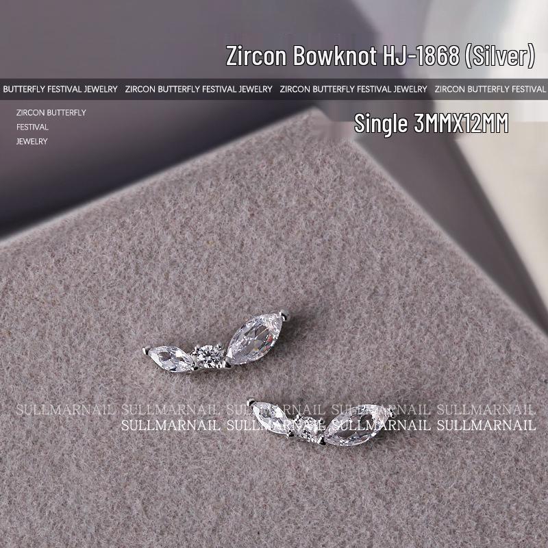 

Циркон Бантик Ювелирные изделия для нейл-арта - Золото/Серебро 1 шт.