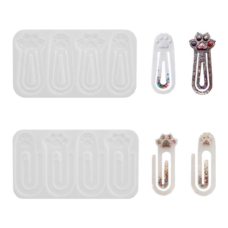 Portable Cats Themed Book Clips Moulds Gifts Casting Molds for Office School Use Soft Silicone Page Holder Accessories