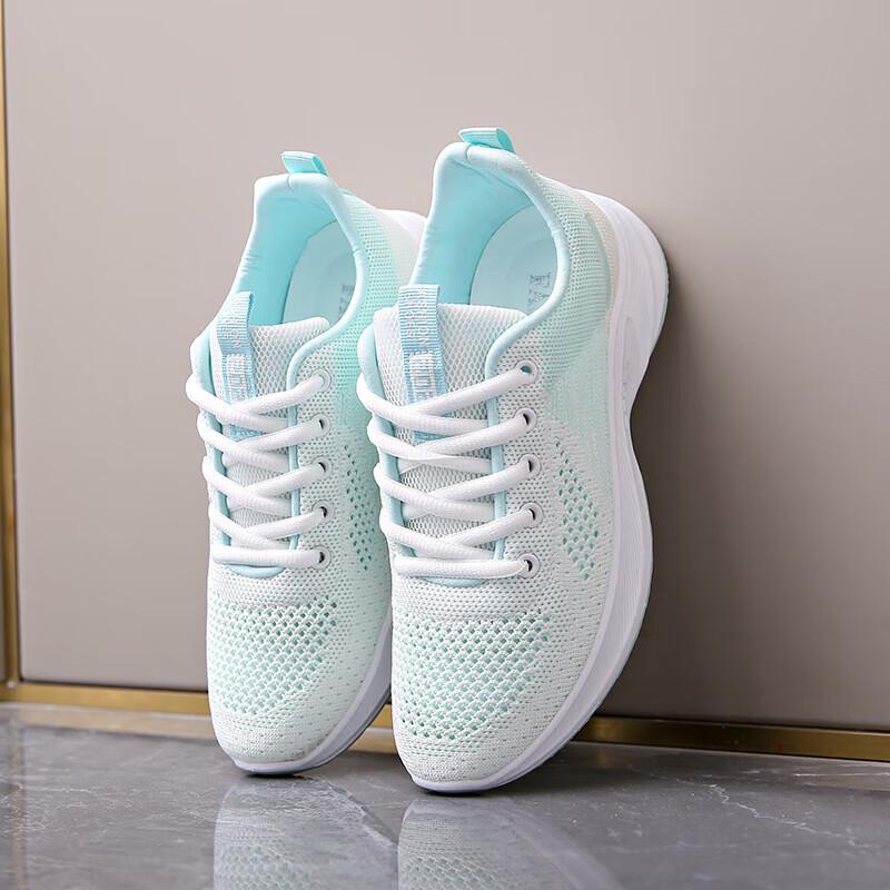 

Sneakers women s 2025 new summer mesh breathable thin mesh shoes junior high school students lightweight shock-absorbing dad running shoes 40 синий