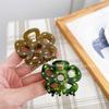 Eyecatching Flower Colorful Hair Claw Clip With Luxurious Detailing Rhinestone