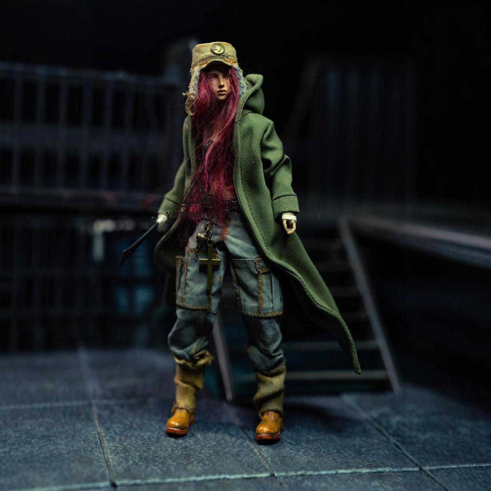 

1/12 Scale Male Coat Model Action Figure Clothes Gifts Accessories Outfit Pretend Play Toy Miniature зелений