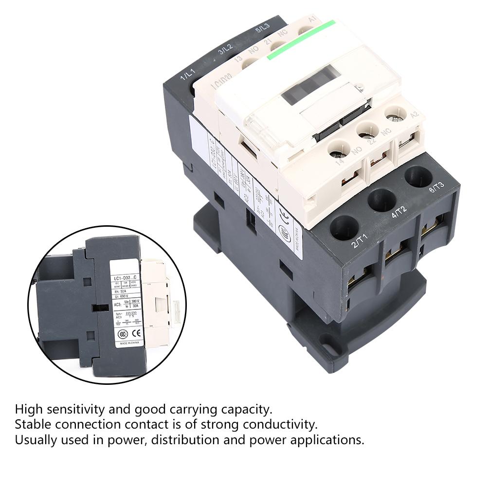 LC1D NEW Electric 5060Hz 3 Poles Coil AC Contactor?220V 32A