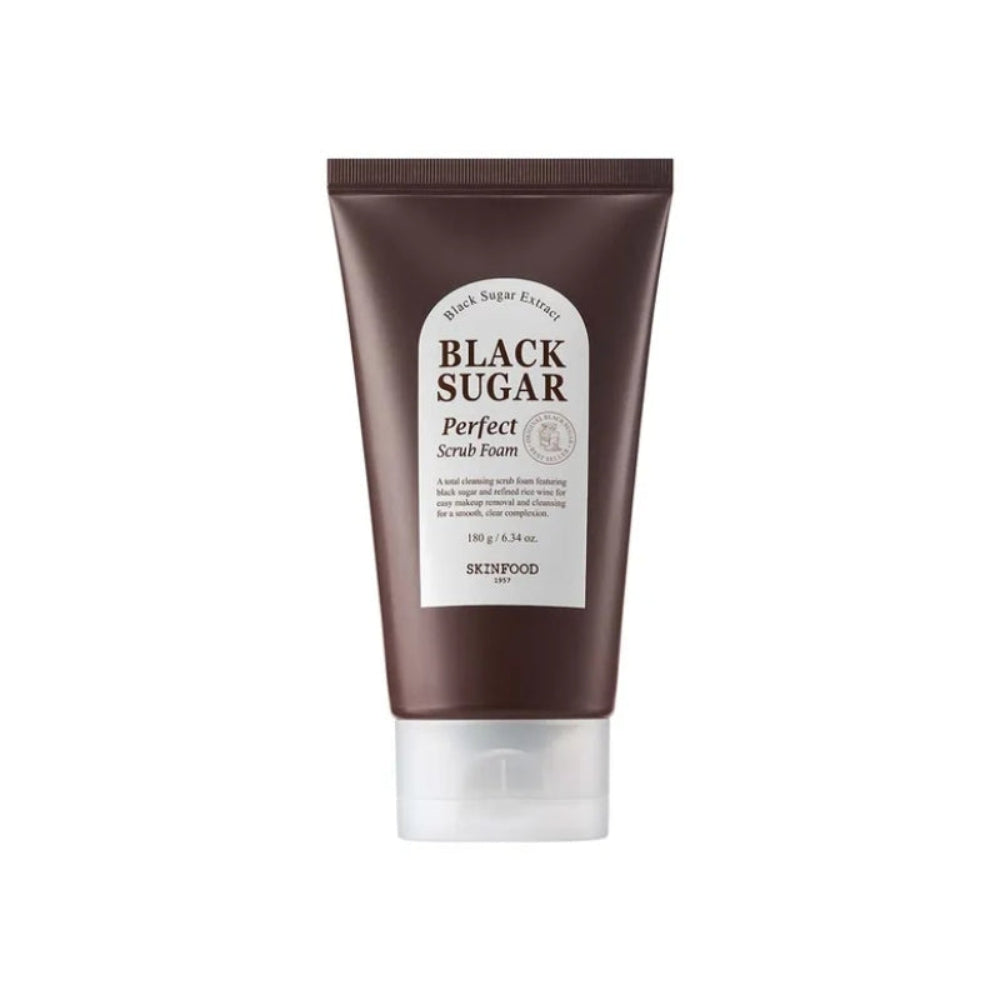SKINFOOD Black Sugar Perfect Scrub Foam 180g*1Pc/2Pcs/3Pcs/4Pcs