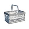 Outdoor Folding Portable Picnic Basket Portable Camping Storage Plastic Frame Large Supermarket Shopping Basket Storage Box