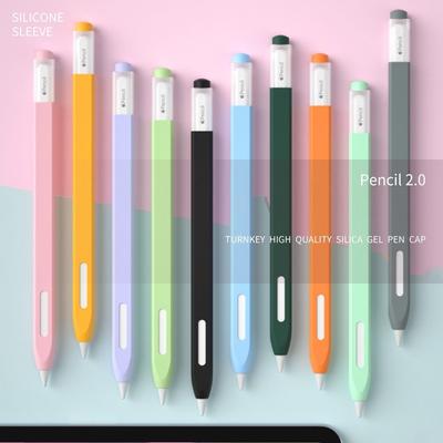 Liquid Silicone Tablet Pencil Case 2nd Gen Not Affect Charge Touch Screen Pen Cover Anti Slip Shockproof for Apple Pencil 2/Pro