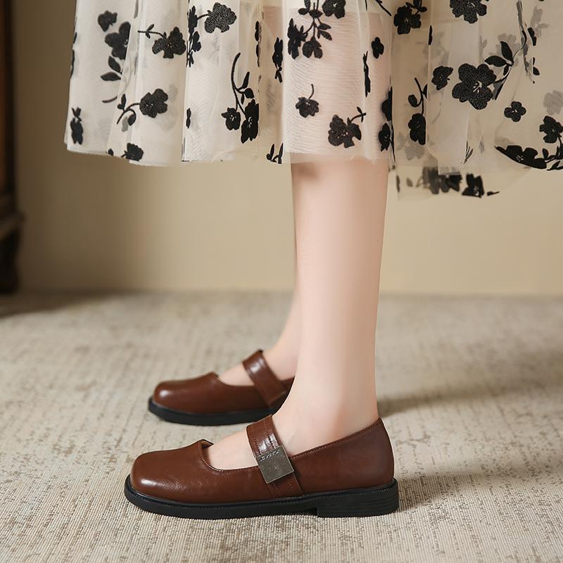 CRLAYDK Vintage Women's Casual Loafers Slip On Flat Shoes Comfort Penny Dressy Ladies Work Walking Office Leather Moccasins