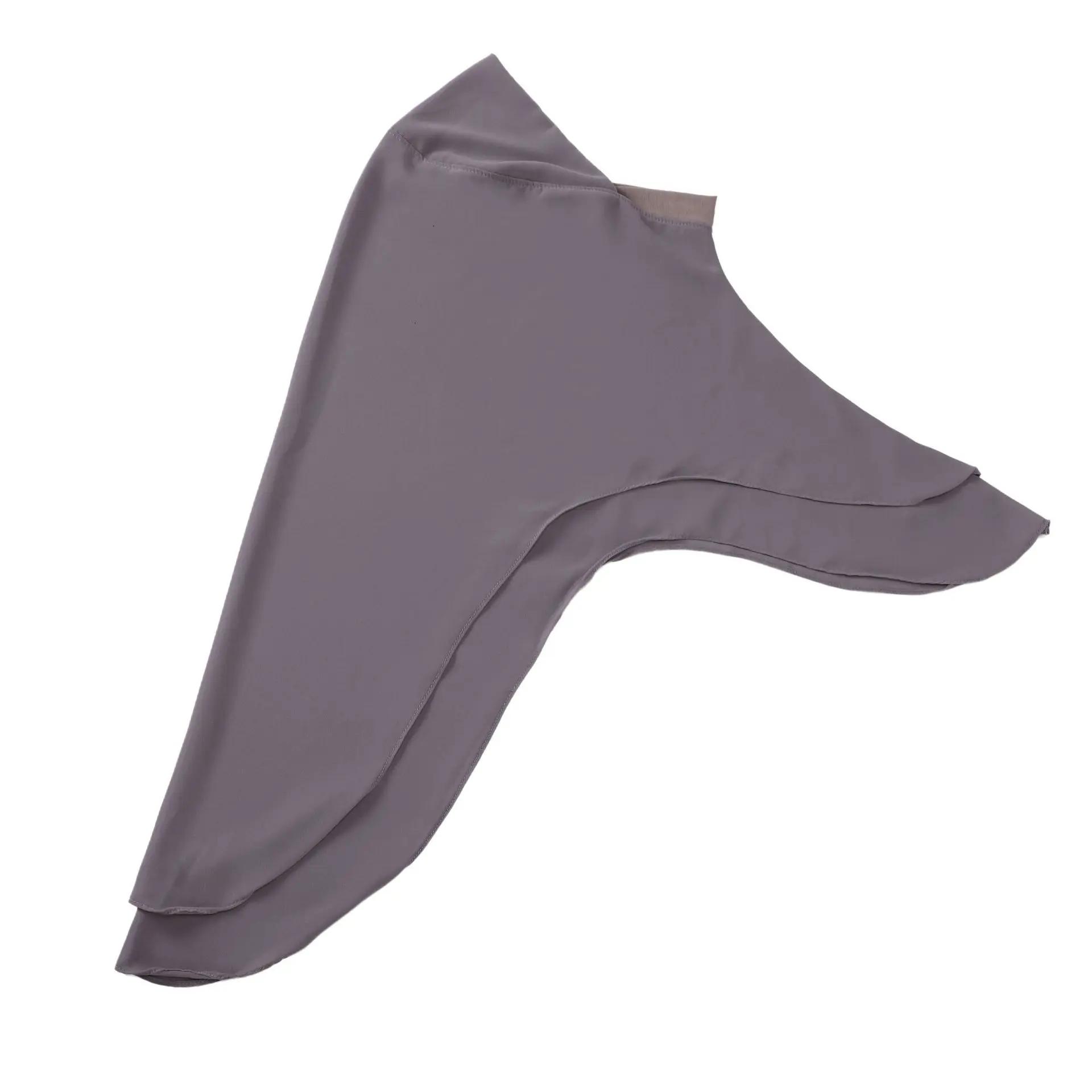 

Chiffon Hijab Jersey Hijabs for Women Turban Malay Pullover Headgear Double Layer Solid Color Headscarf Bonnet Hijab Turbante