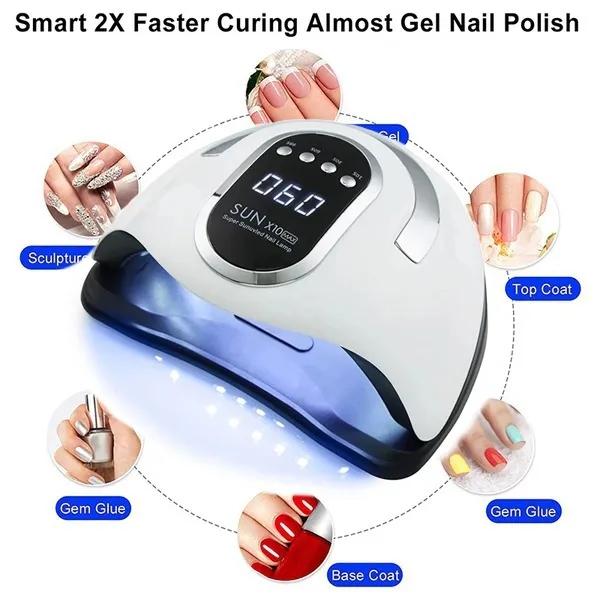SUN X10 Max 280W LED Lamp Nail Dryer 66LEDs UV Ice Lamp For Drying Gel Polish Timer Auto Sensor Manicure Tools