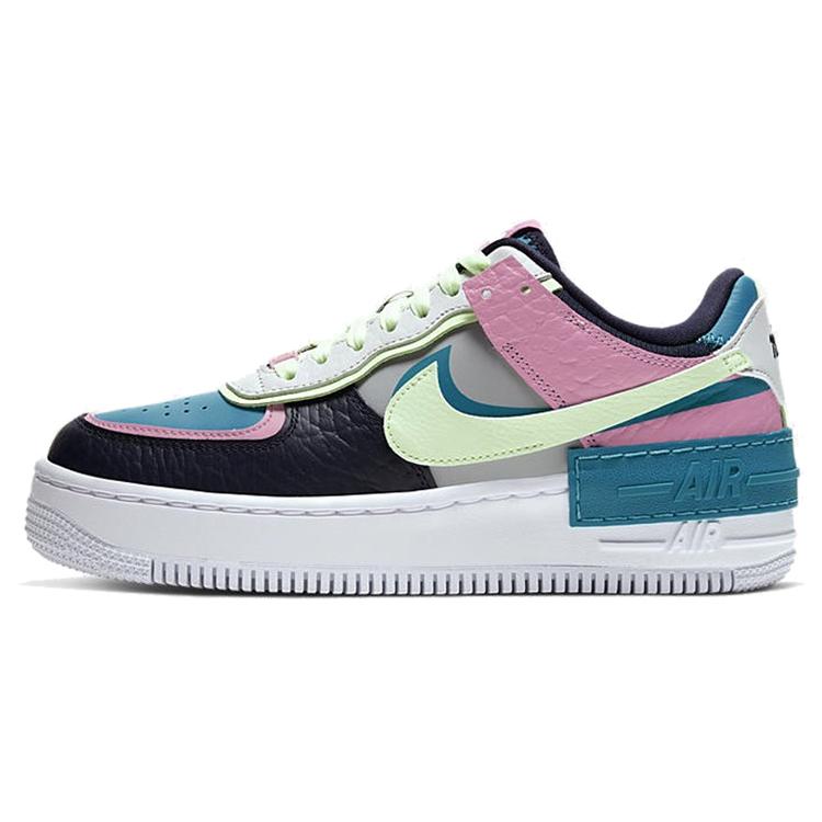 New Nike Air Force 1 Low Shadow Barely Volt Oracle Aqua Women's CK3172-001